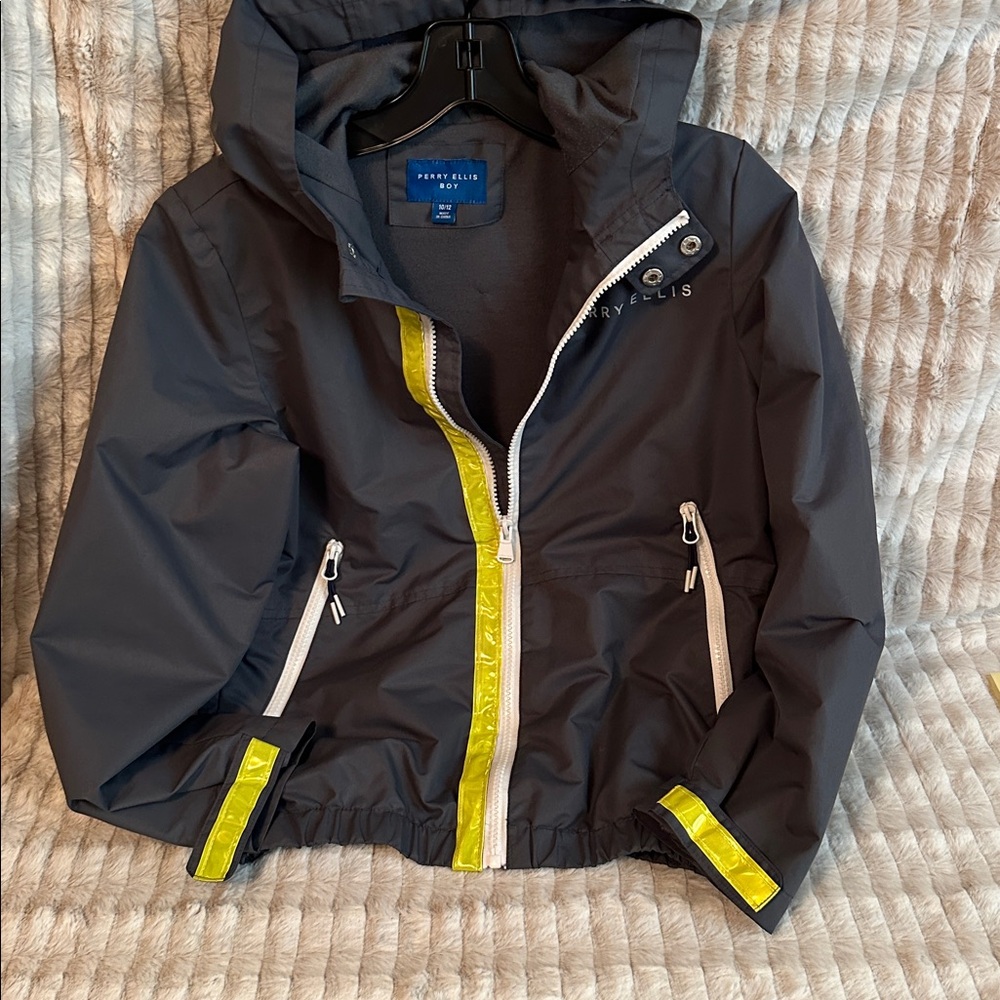 Perry Ellis Black Jacket with Yellow Trim